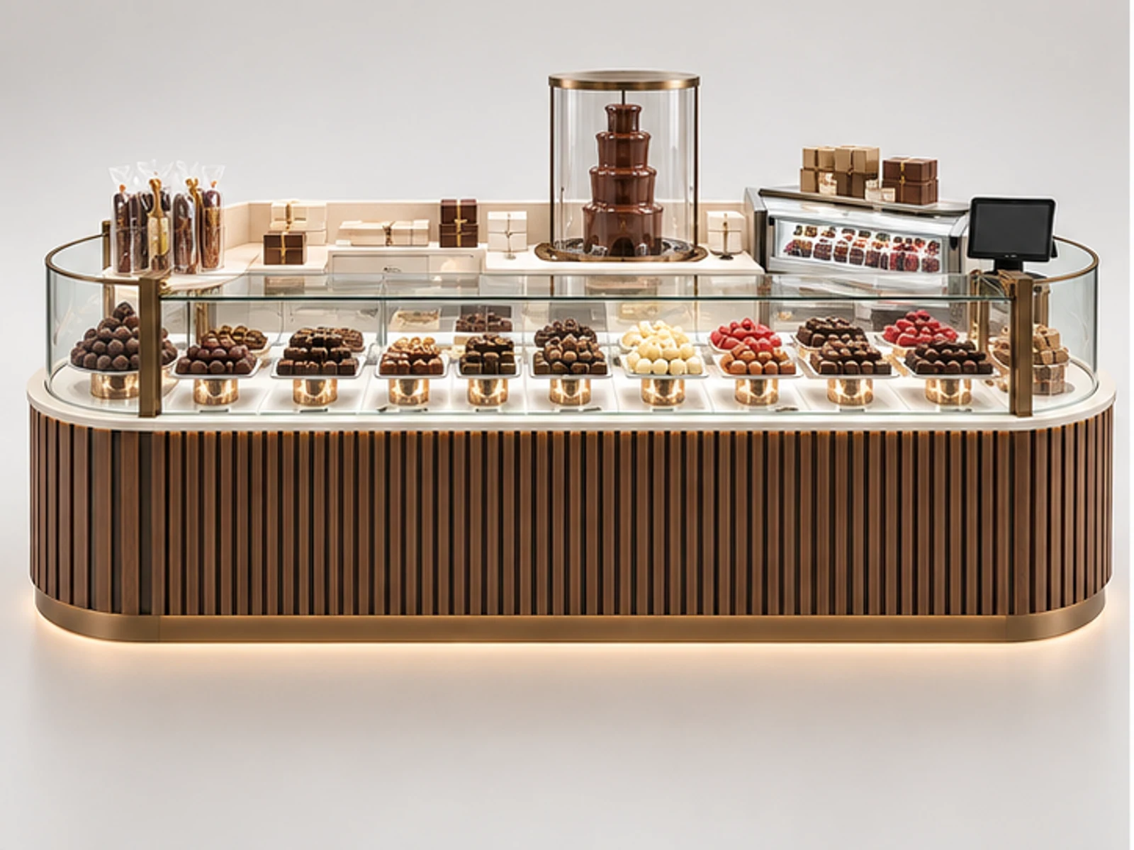 Turnkey Confectionery Kiosk Manufacturer Design customer-facing display and service counter