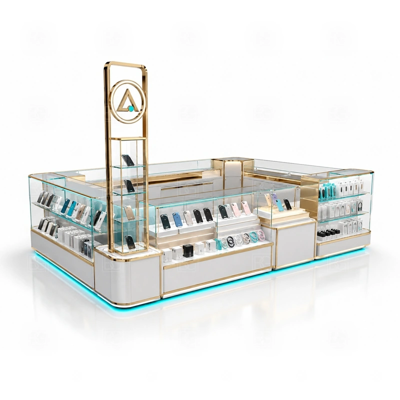 Phone Case Shopping Mall Phone Kiosk Manufacturer with a phone-case merchandising kiosk with strong wall display, case browsing zones, and focused accessory counters shown in the phone case shopping mall phone kiosk manufacturer product photos for phone case merchandising and accessory add-on sales
