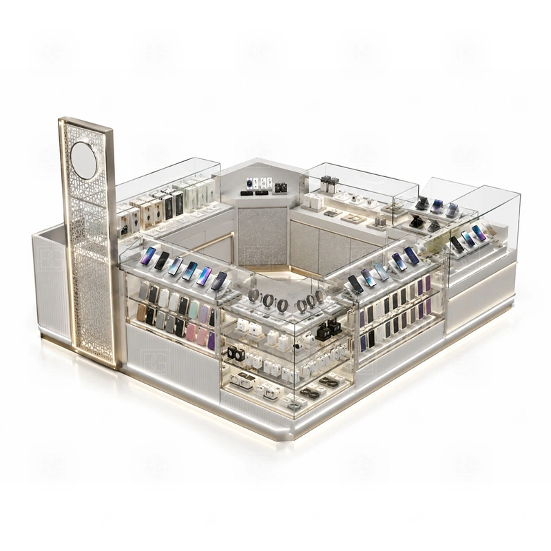 Turnkey Cell Phone Display Counter for Sale with a turnkey phone kiosk package with display, service, branding, storage, and export packing considered together shown in the turnkey cell phone display counter for sale product photos for counter-based phone display and checkout