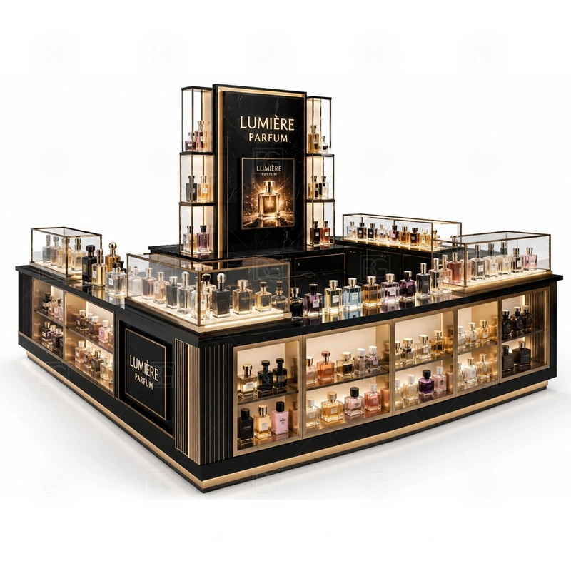 Scent Display Perfume Display Counter Custom Made with mall island layout shown in the scent display perfume display counter custom made product photos for fragrance and perfume retail
