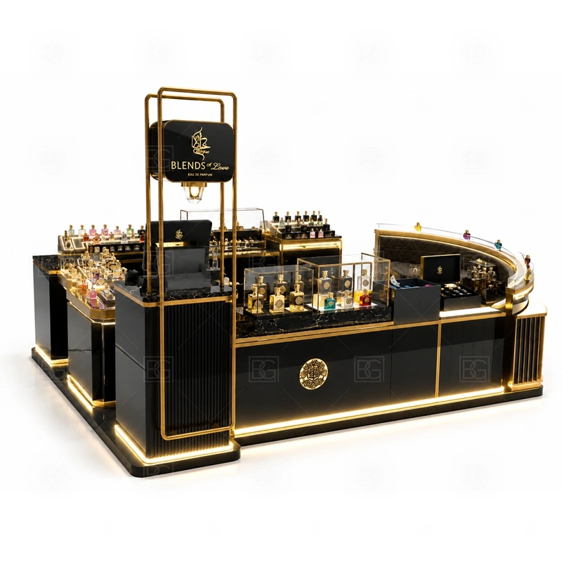 Shopping Mall Fragrance Display Stand Custom Made with mall island layout shown in the shopping mall fragrance display stand custom made product photos for fragrance and perfume retail