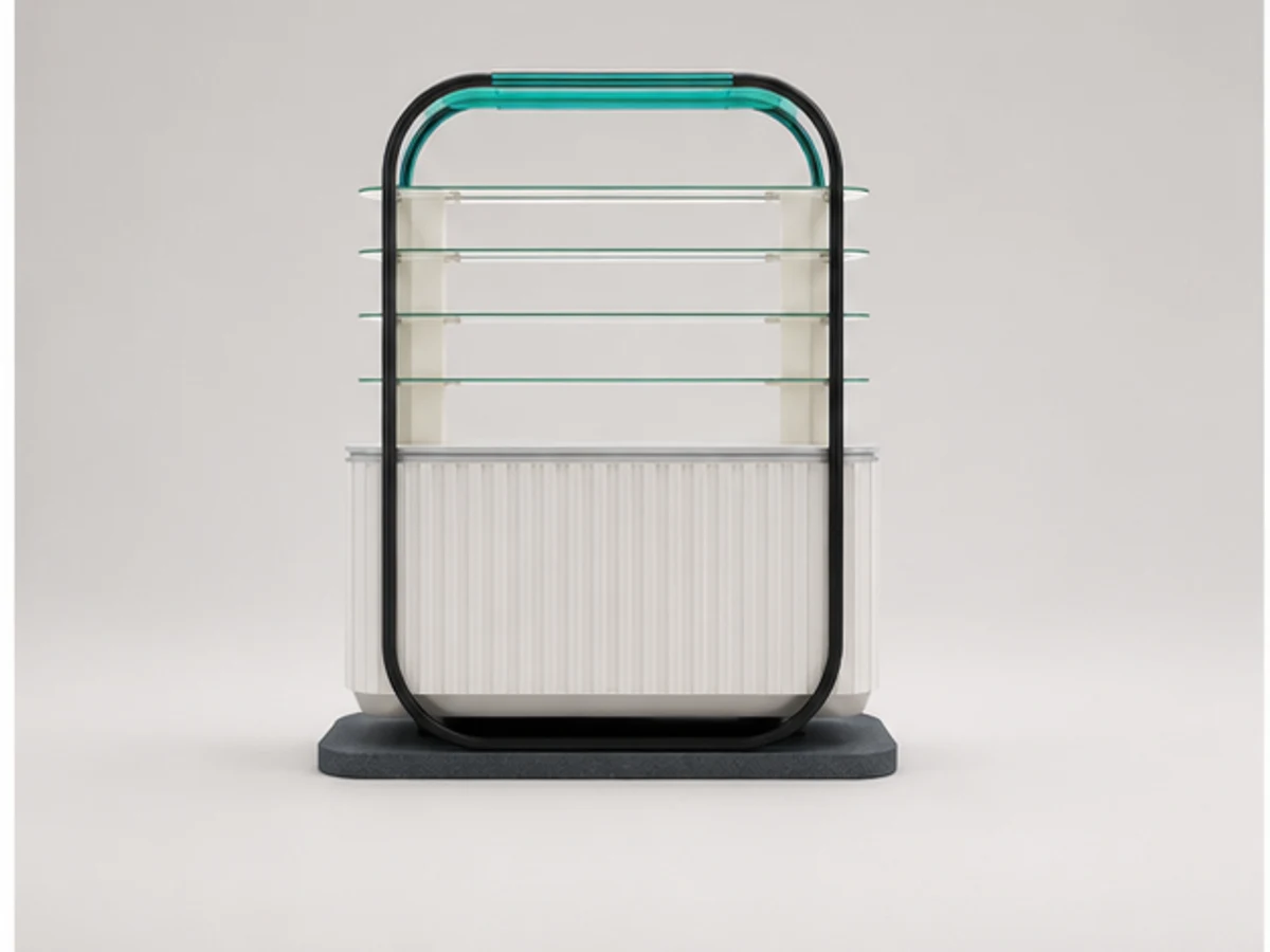 Creative glasses display kiosk optical booth with sunglasses display cabinet for sale mirror and frame browsing area