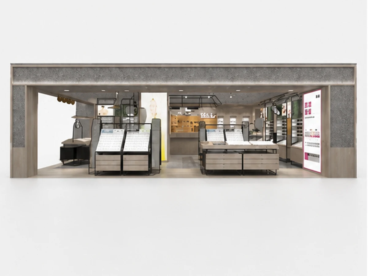 Customized Sunglasses Display Counter & Glasses Display Counter in Retail Store for Sale mirror and frame browsing area