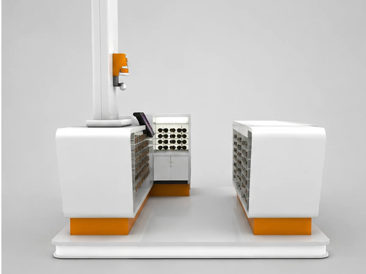 Modern sunglasses display stand glasses display booth share with you staff storage and display detail