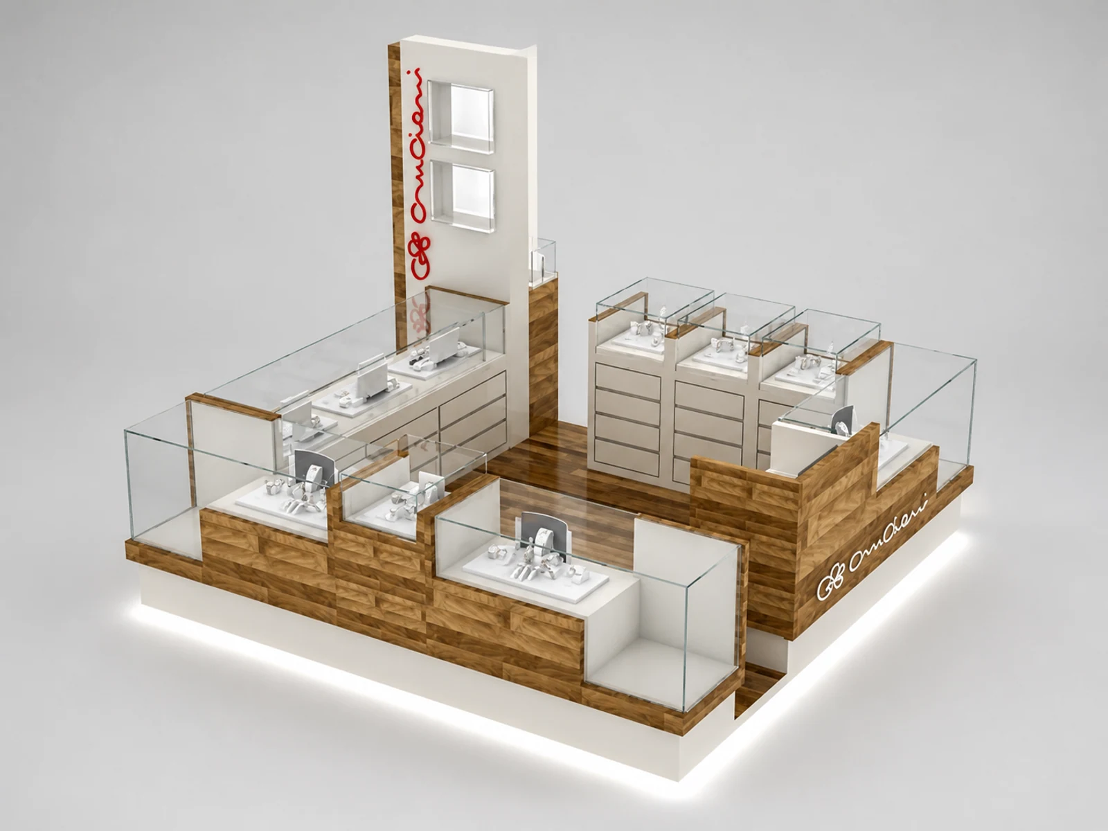 Fashion Watches Display Kiosk Creative Mall Watch Display Stand For Sale main shopping mall view