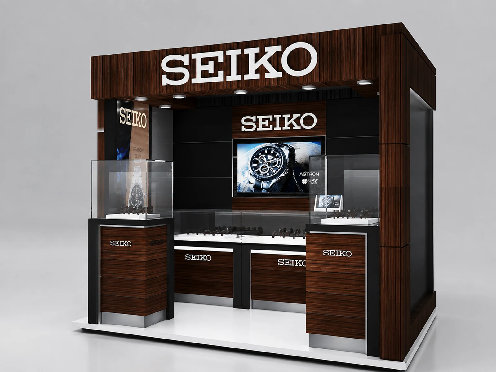 Hot Selling Watch Kiosk & Watch Display Showcase in Mall for Sale main shopping mall view