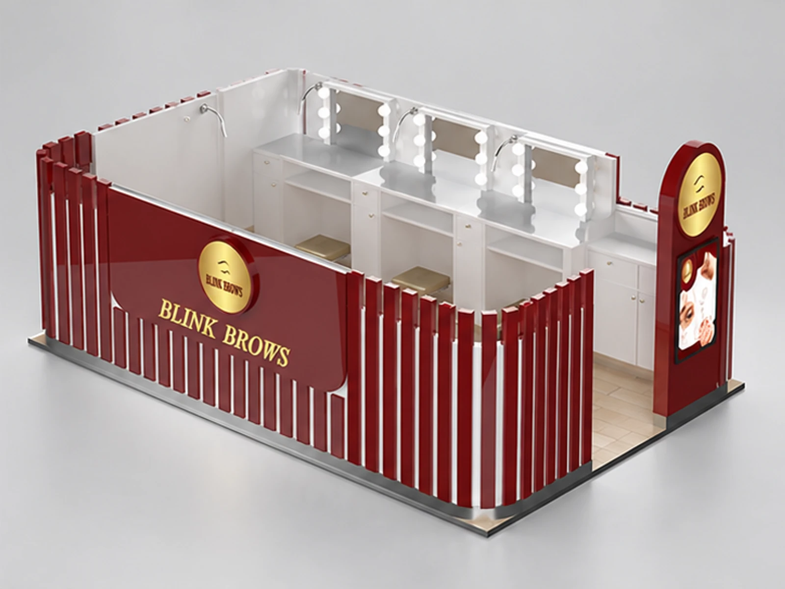 Eyebrow Threading Kiosk product design 10 for brow bar booth