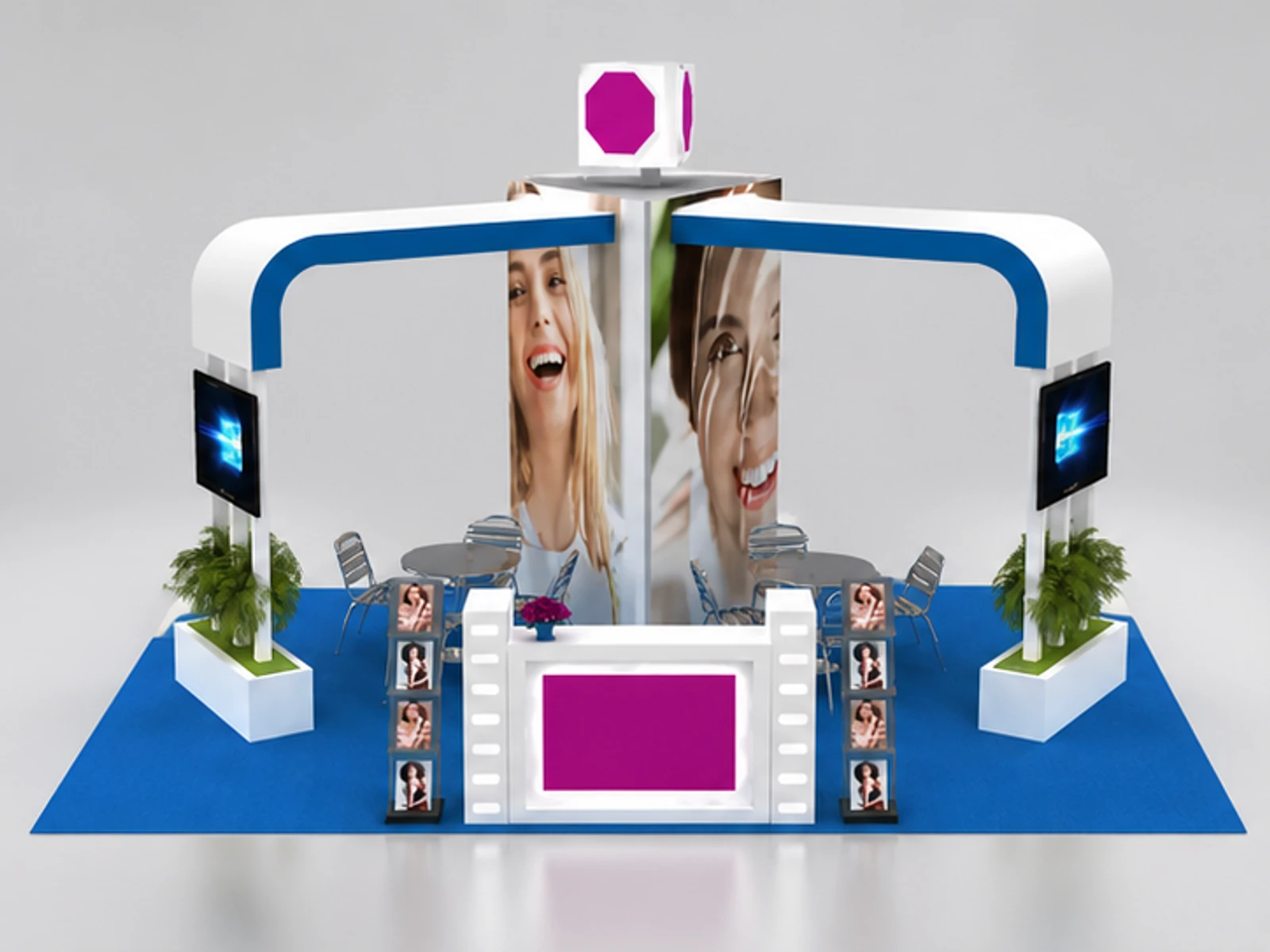 Hot selling teeth whitening kiosk mall kiosk teeth kiosk for sale main three-quarter view