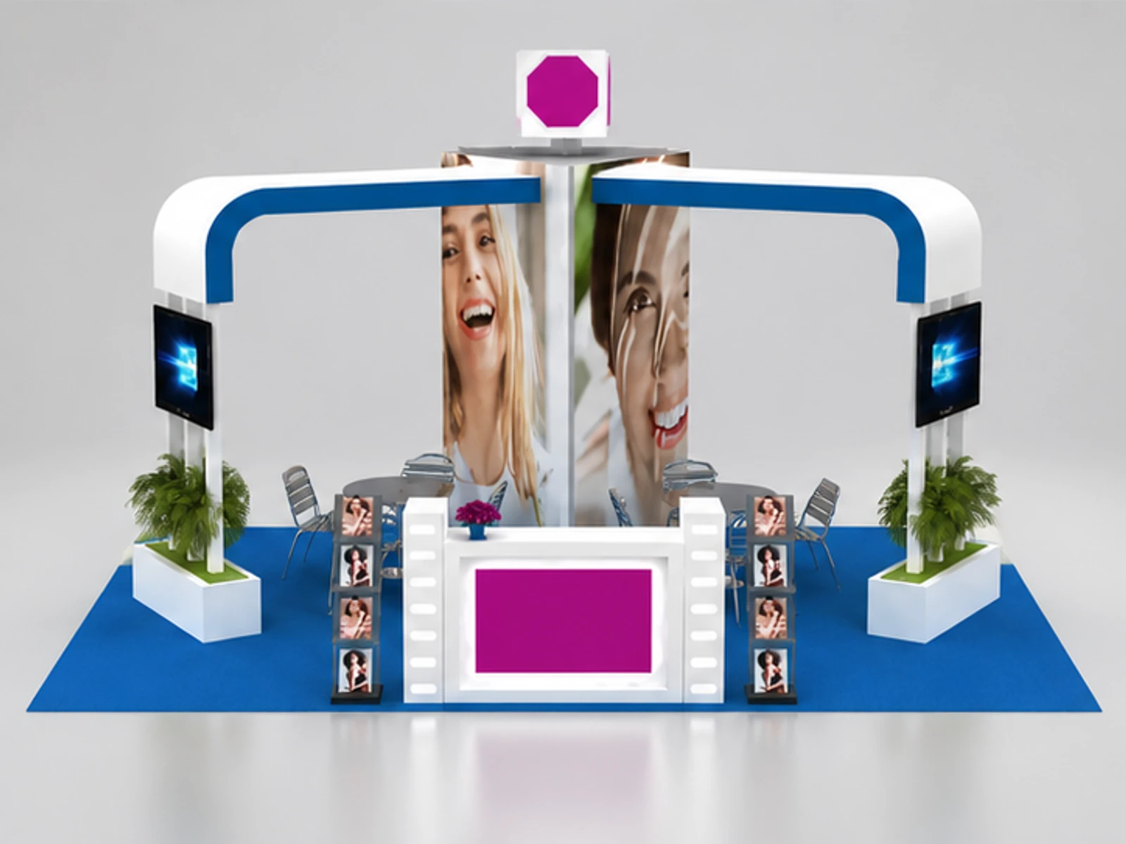 Hot selling teeth whitening kiosk mall kiosk teeth kiosk for sale customer-facing service and display view