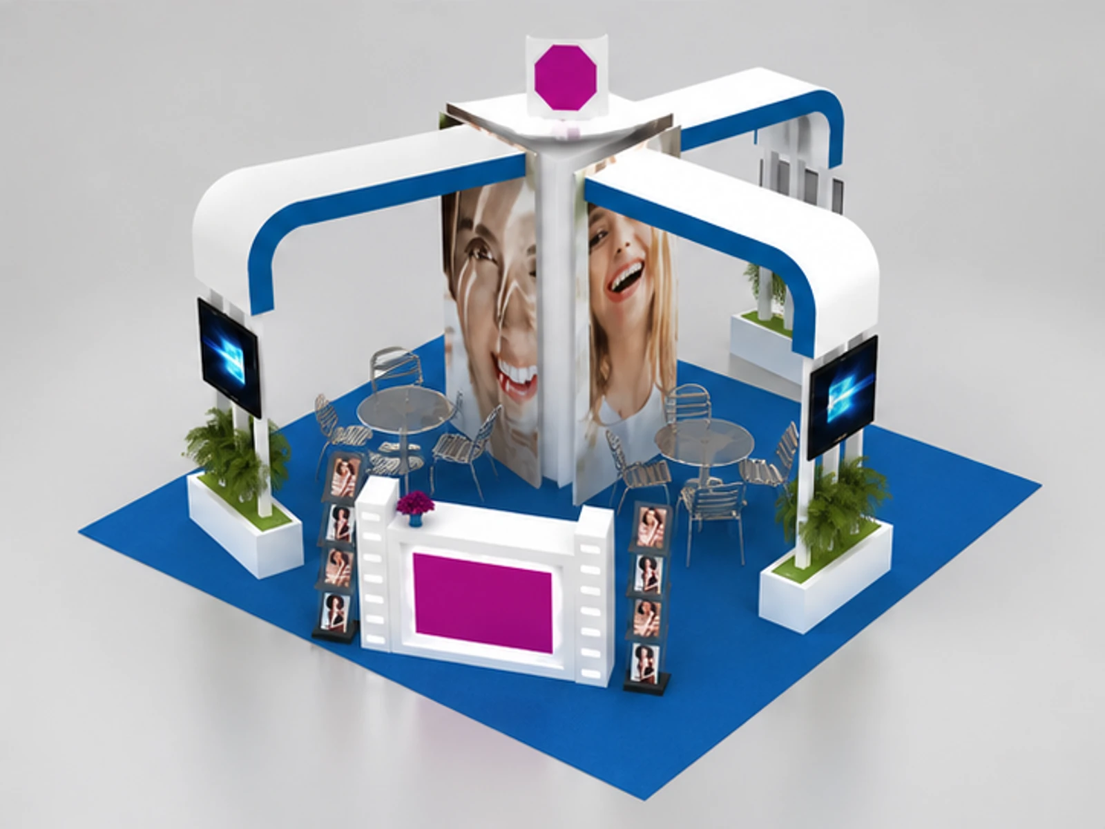 Hot selling teeth whitening kiosk mall kiosk teeth kiosk for sale staff-side equipment and storage view