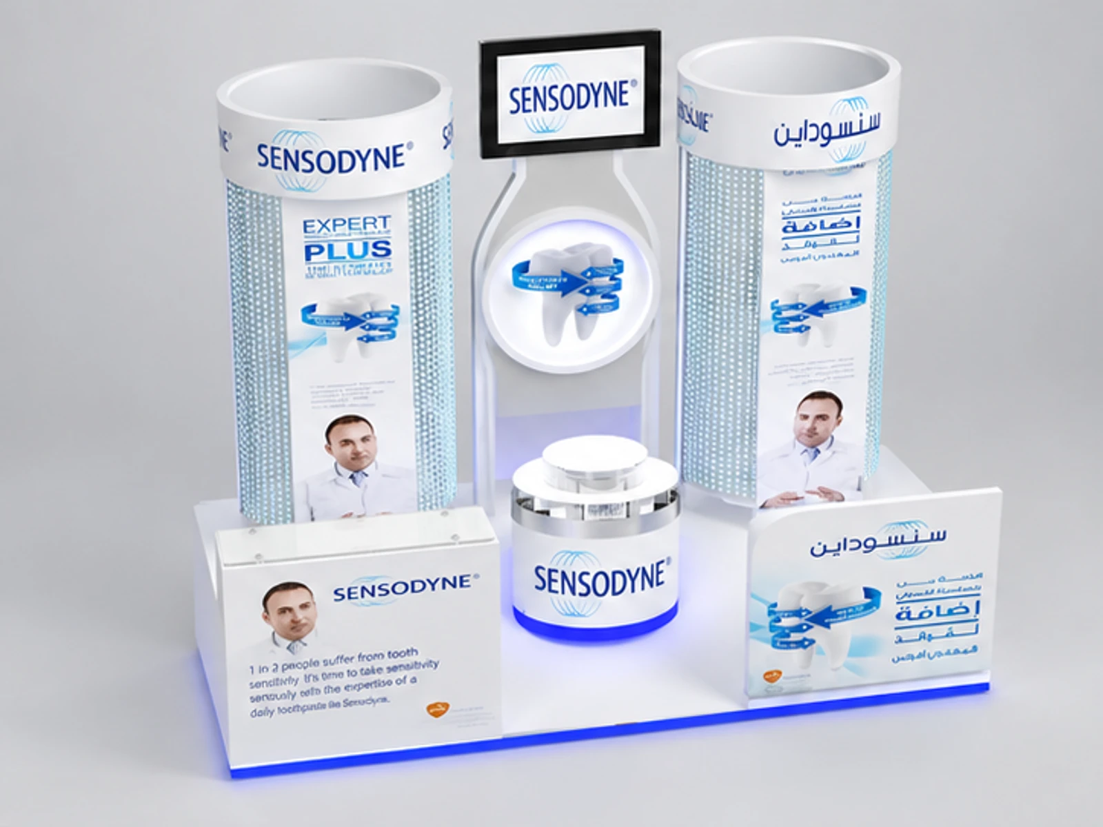 Shopping Mall Dental Care Booth Teeth Whitening Kiosk For Trade Show main three-quarter view