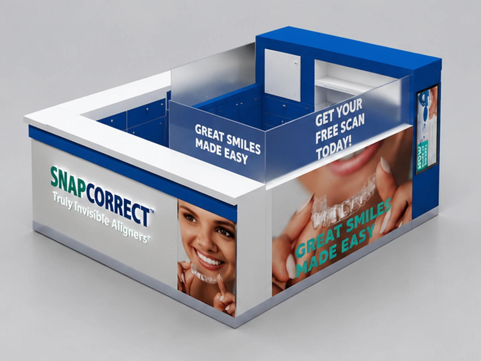 USA Teeth Whitening Kiosk Shopping Mall Service Booth For Sale main three-quarter view